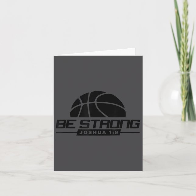 Tarjeta Joshua 1_9-strong &amp; Courageous Basketball Them (Anverso)