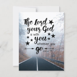 Tarjeta Josué 1:9 Dios está contigo dondequiera que vayas