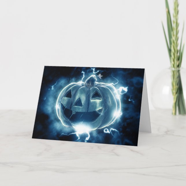 Tarjeta Jota-o-linterna fantasmagórica (Anverso)