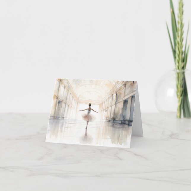 Tarjeta Joven Ballerina Dancing BLANK (Anverso)