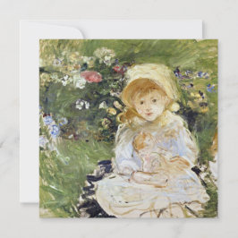 Tarjeta Joven Chica con muñeca (por Berthe Morisot)