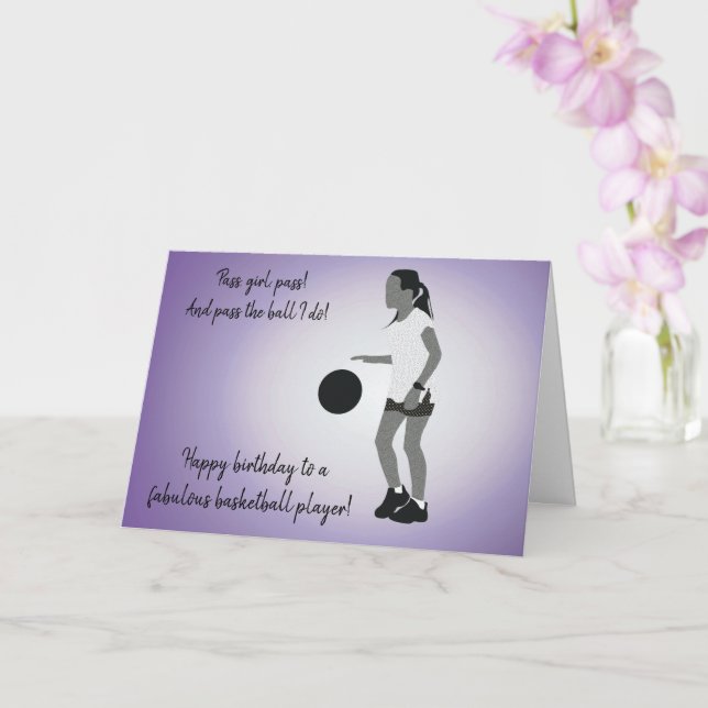 Tarjeta Joven Chica de baloncesto (Orquídea)