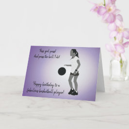 Tarjeta Joven Chica de baloncesto