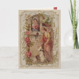 Tarjeta Joven Chica de la oración Angel Guardian Religioso