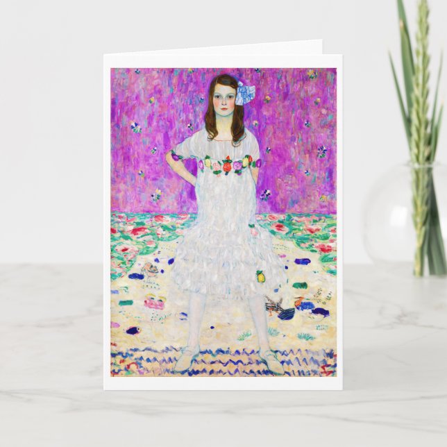 Tarjeta Joven Chica, Gustav Klimt (Anverso)