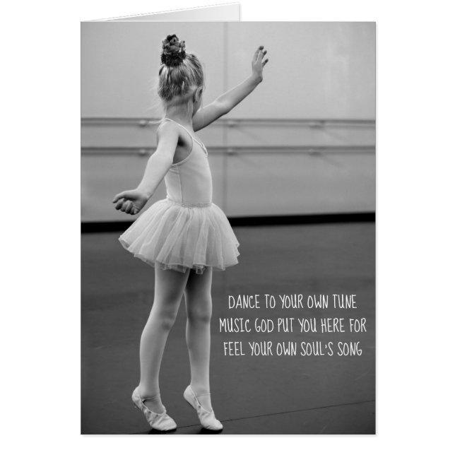 Tarjeta joven del bailarín - verso del Haiku (Frente)