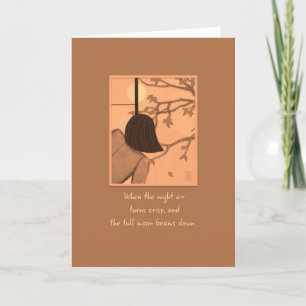 Tarjeta Joven en pantalla Shoji Luna y pasteles de luna 