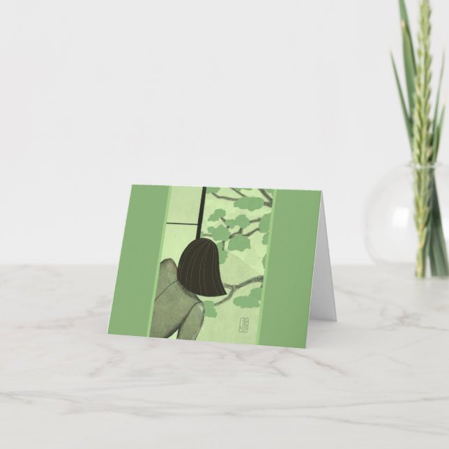 Tarjeta Joven en Shoji Screen SUMMER Blank Note (Anverso)