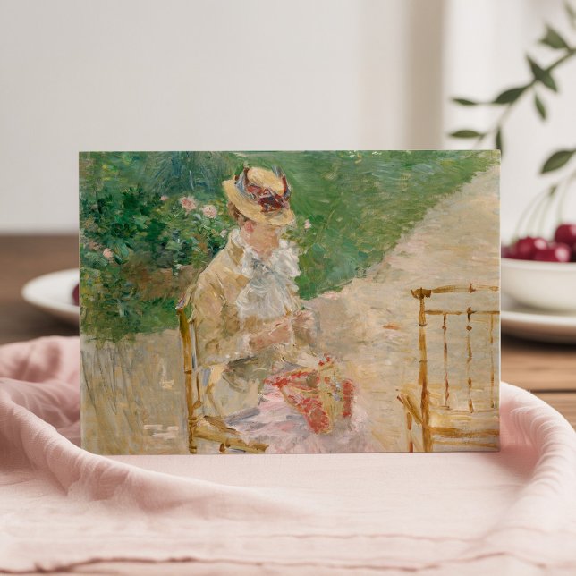 Tarjeta Joven Knitting | Berthe Morisot (Subido por el creador)