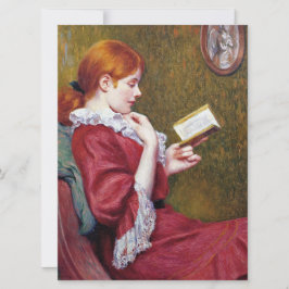 Tarjeta Joven leyendo un buen libro