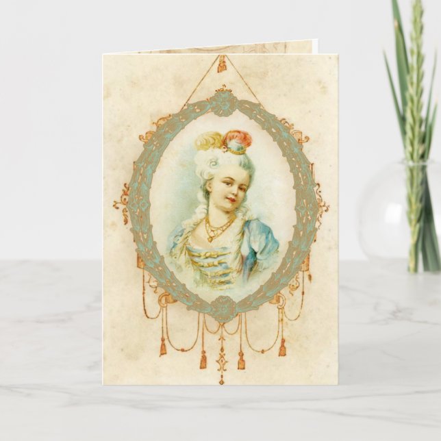 Tarjeta Joven retrato de Marie Antoinette (Anverso)
