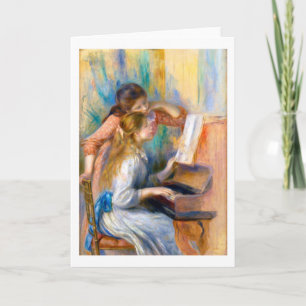 Tarjeta Jóvenes Chicas en el piano, Renoir