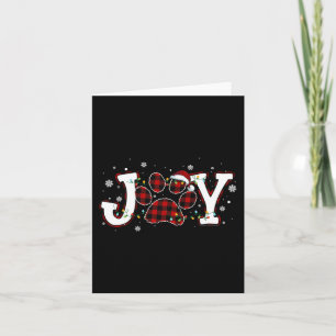 Tarjeta Joy Buffalo Rojo Perro Paw Navidades de impresión