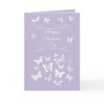 Joy Butterflies Happy Birthday Irish Blessing Card
