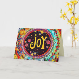 Tarjeta Joy Colorful Fun Whimsical Inespirivierte Card