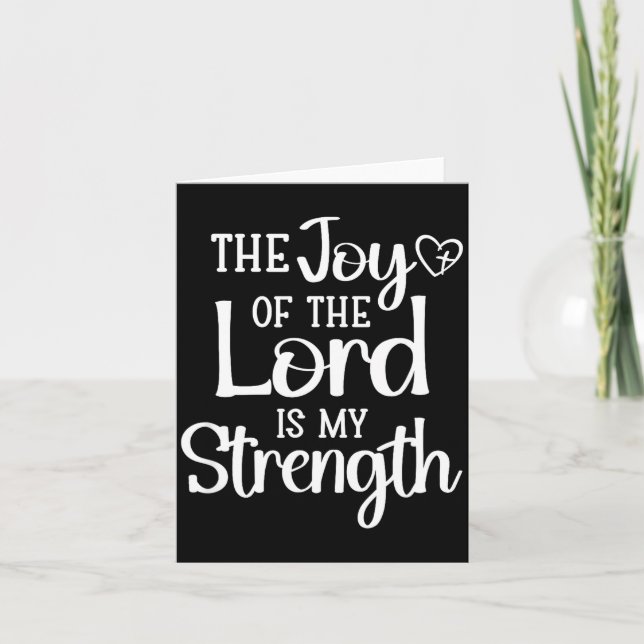 Tarjeta Joy Of The Lord Is My Strength  (Anverso)