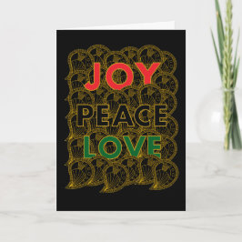 Tarjeta Joy Peace Love - Custom Colors & Message