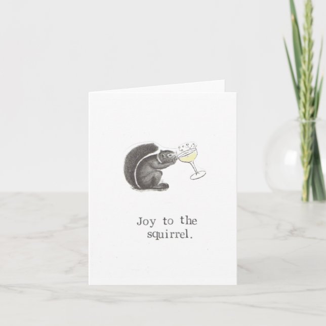 Tarjeta Joy To The Squirrel (Anverso)