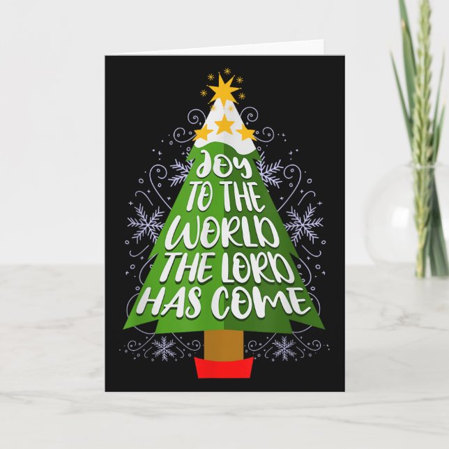 Tarjeta Joy To The World The Lord Has Come Christian Chris (Anverso)