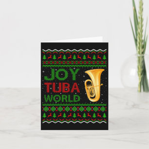 Tarjeta Joy Tuba World Music Lover Xmas regalo Tuba Feo Ch