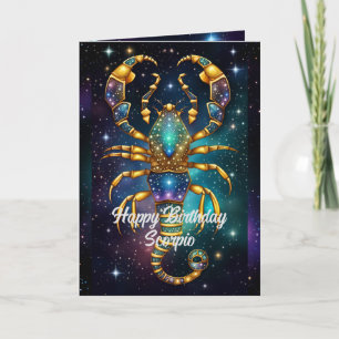 Tarjeta Joyería Personalizada Galaxia Zodiaco Escorpio