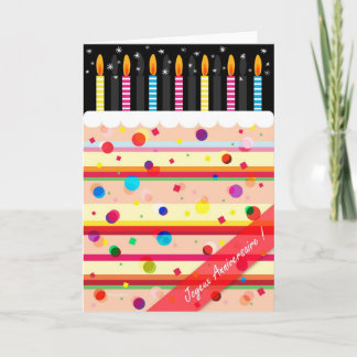 Tarjeta ¡Joyeux Anniversaire!