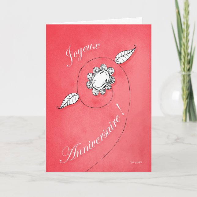 Tarjeta ¡Joyeux Anniversaire! (Anverso)