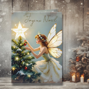 Tarjeta Joyeux Noël   Hada Personalizada de Navidad