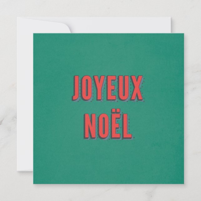 Tarjeta Joyeux Noel - Navidades franceses tradicionales (Anverso)