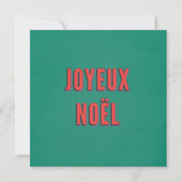 Tarjeta Joyeux Noel - Navidades franceses tradicionales