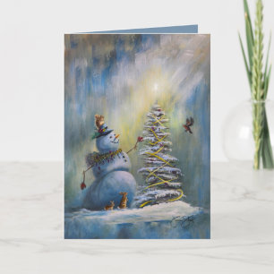 Tarjeta Joyfoy Light - Muñeco de nieve de Navidad