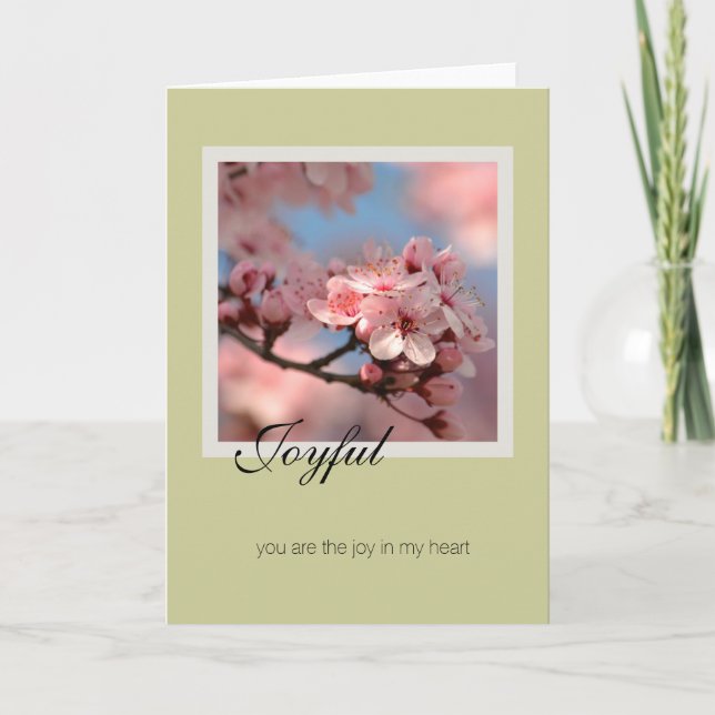 Tarjeta Joyful Cherry Blossom (Anverso)