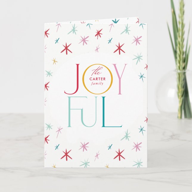 Tarjeta JOYFUL estrella fantástica moderna colorida person (Anverso)