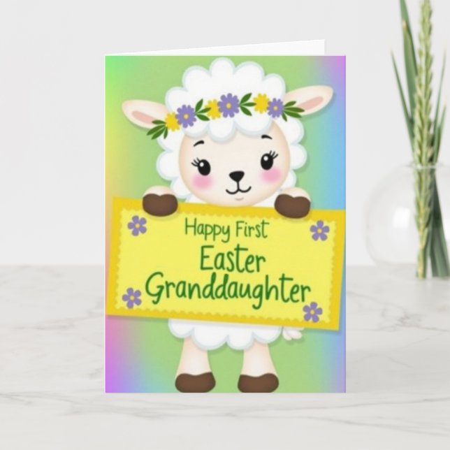 Tarjeta Joyful Lamb Milestone Card (Anverso)