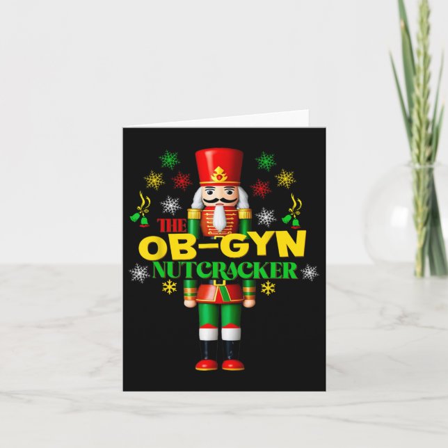 Tarjeta Joyful Nutcracker Ob-gyn Fun Navidad Gyn (Anverso)