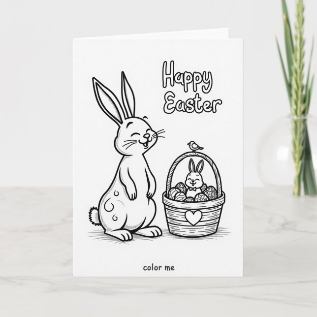 Tarjeta Joyful Spring Rabbit Art Card (Anverso)