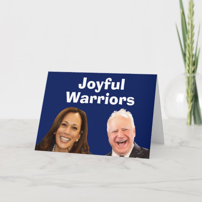 Tarjeta Joyful Warriors Harris y Walz (Anverso)
