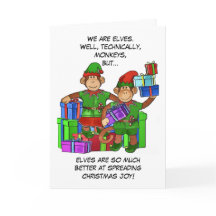 Joyous Elf Navidades Card