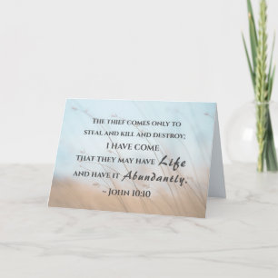 Tarjeta Juan 10:10 He venido para que tengan vida