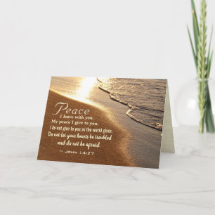 Tarjeta Juan 14:27 Jesús Dice: "Paz te dejo"