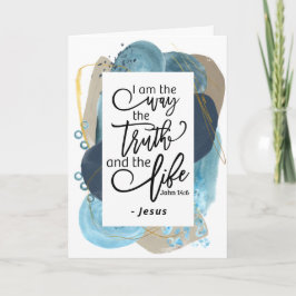 Tarjeta Juan 14:6 Soy la verdadera vida biblia cristiana