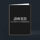 Tarjeta Juan 16_33 - Victoria está prometida Biblia Religi<br><div class="desc">Juan 16_33 - Victoria está prometida Verso Religioso de la Biblia</div>