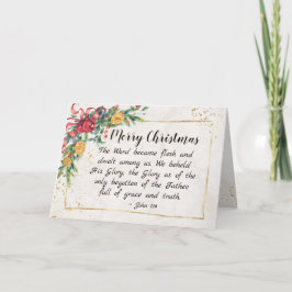 Tarjeta Juan 1:14 El mundo se convirtió en carne, Navidade