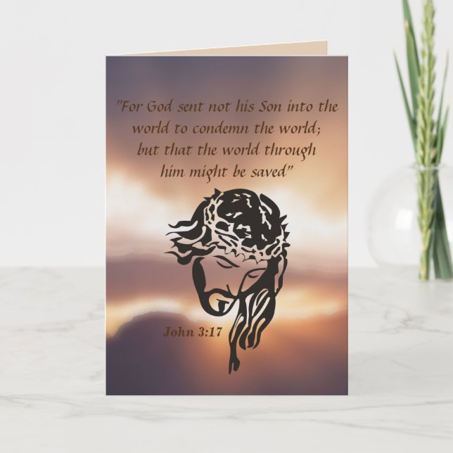 Tarjeta Juan 3:17 (Anverso)