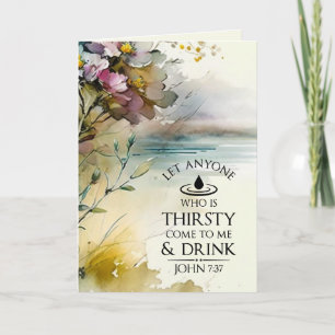 Tarjeta Juan 7:37 Cualquiera que tenga sed, venga a mi Bib