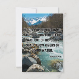 Tarjeta Juan 7:38 KJV Biblia Scripture Saludo Pic