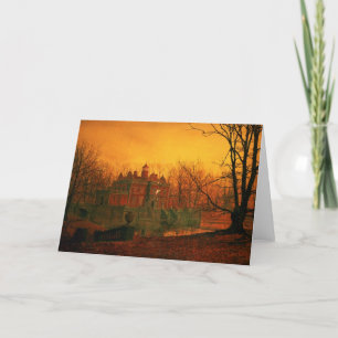 Tarjeta Juan Atkinson Grimshaw el   la casa encantada