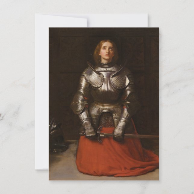 Tarjeta Juana de Arco (por John Everett Millais) (Anverso)