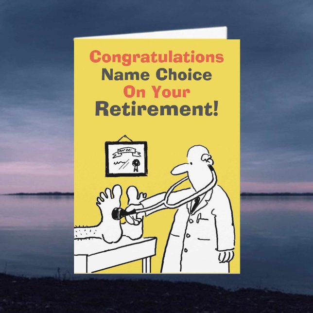 Tarjeta Jubilación de médico (Subido por el creador)