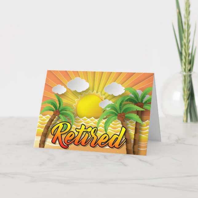 Tarjeta Jubilación de playa de Sunset (Anverso)